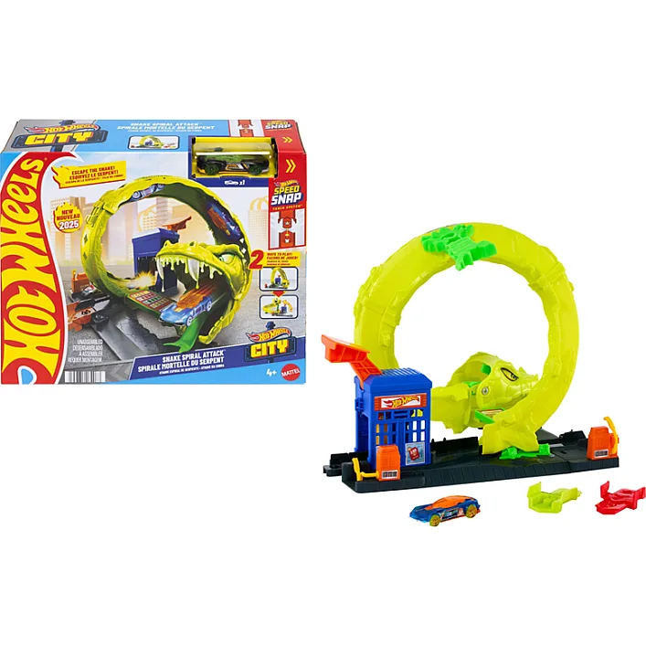 Игровой набор "Спиральная атака Змеи" JBM63 серии "Опасные создания" Hot Wheels (Нас9849)