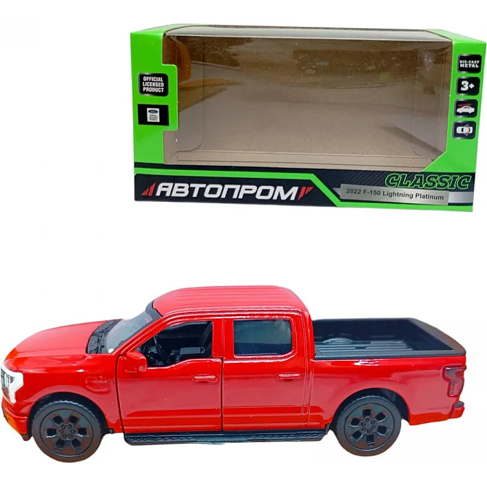 МАШИНКА АВТОПРОМ F-150 Lightning Platinum (ЧЕРВОНА)