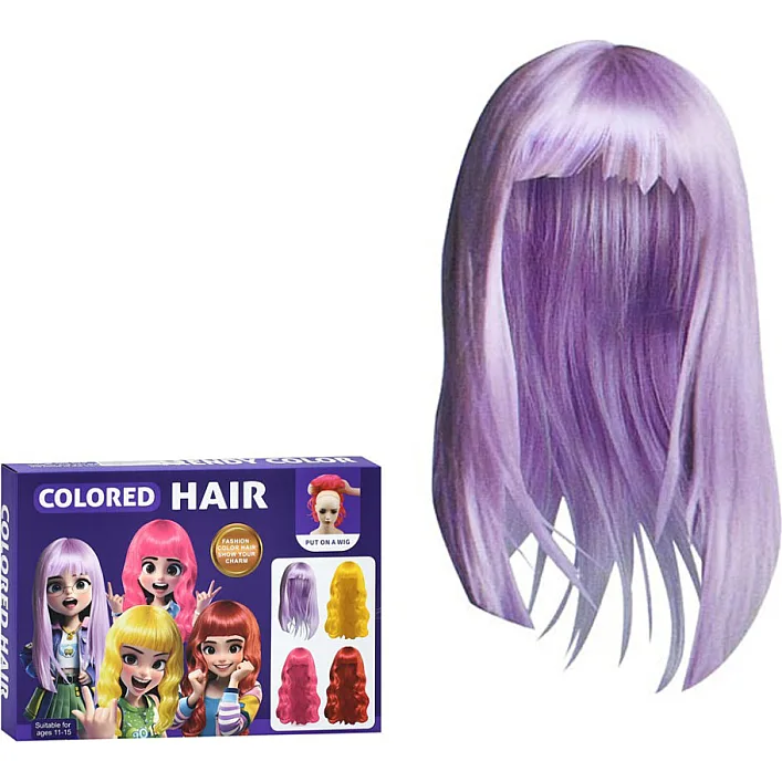 Дитячий набір аксесуарів "Colored Hair" C2008 перука 34 см, гребінець