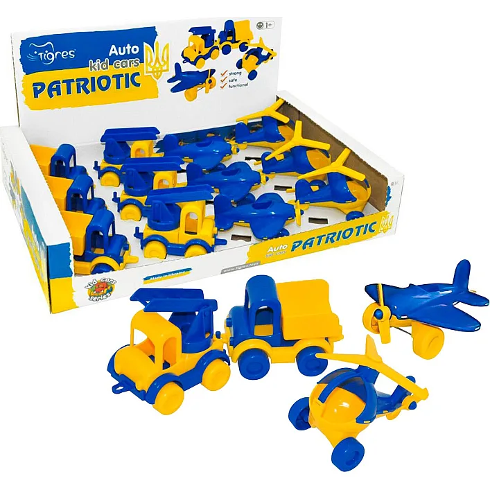 Патриотические машинки "Kid cars" 39900 ЦЕНА ЗА 12 ШТУК В БОКСЕ (96) "Tigres"