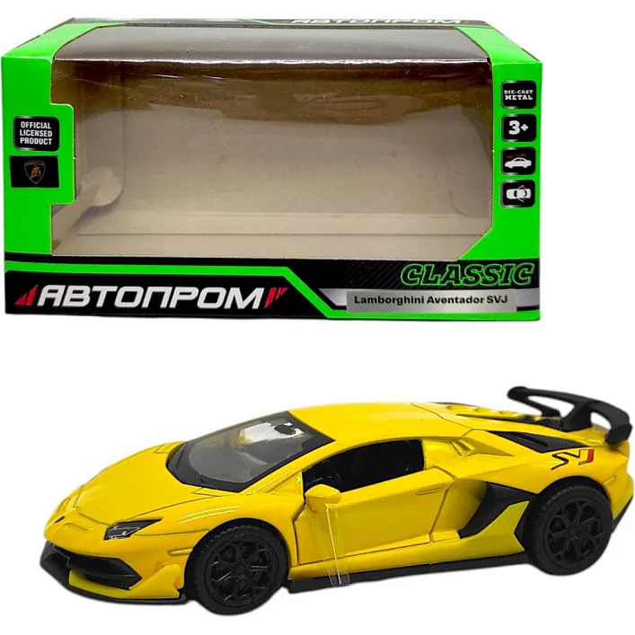 Машинка металева "АВТОПРОМ Lamborghini Aventador" (ЖОВТА)