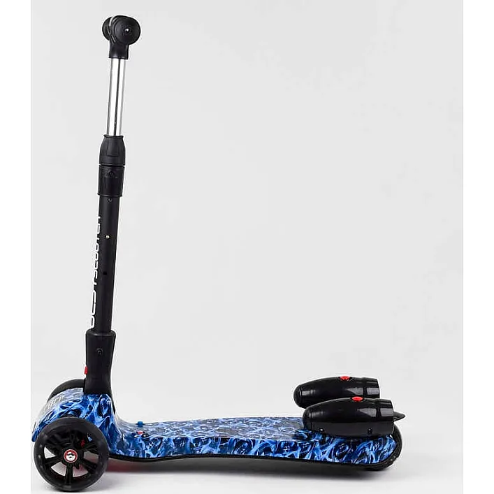 Самокат "Best Scooter" MAXI" 46189 з парогенератором (4) МУЗИКА, ДИМ, ТУРБІНИ, пластмасовий, колеса PU 120х40мм, складне алюмінієве кермо, в коробці