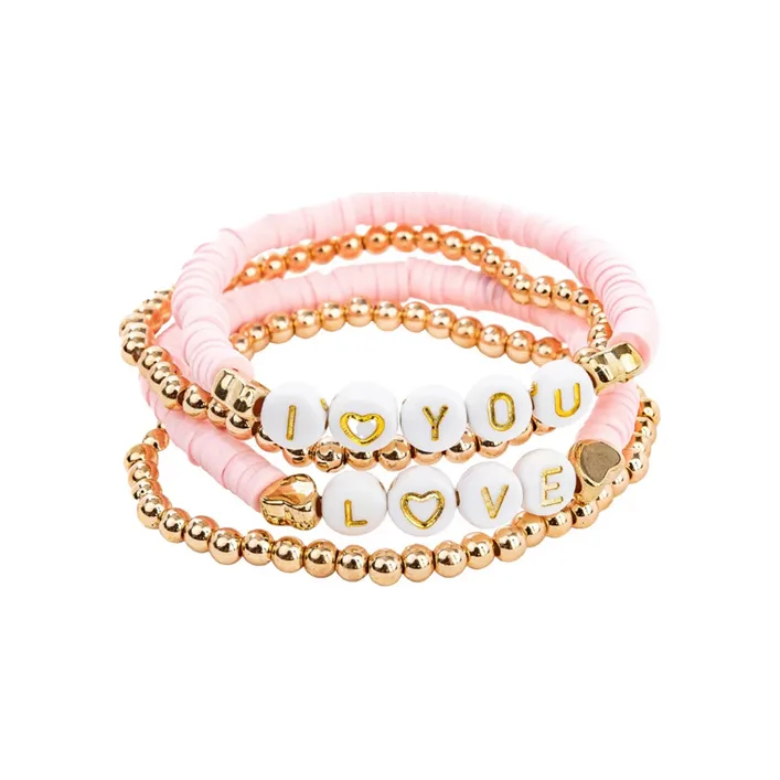 Набор браслетов Pink Love, 4шт, Great Pretenders (41101)