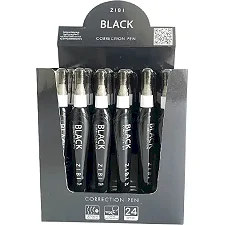 Корректор-ручка ZB.2903 BLACK, 5 мл, металлический кончик ZiBi (Кнц8327)