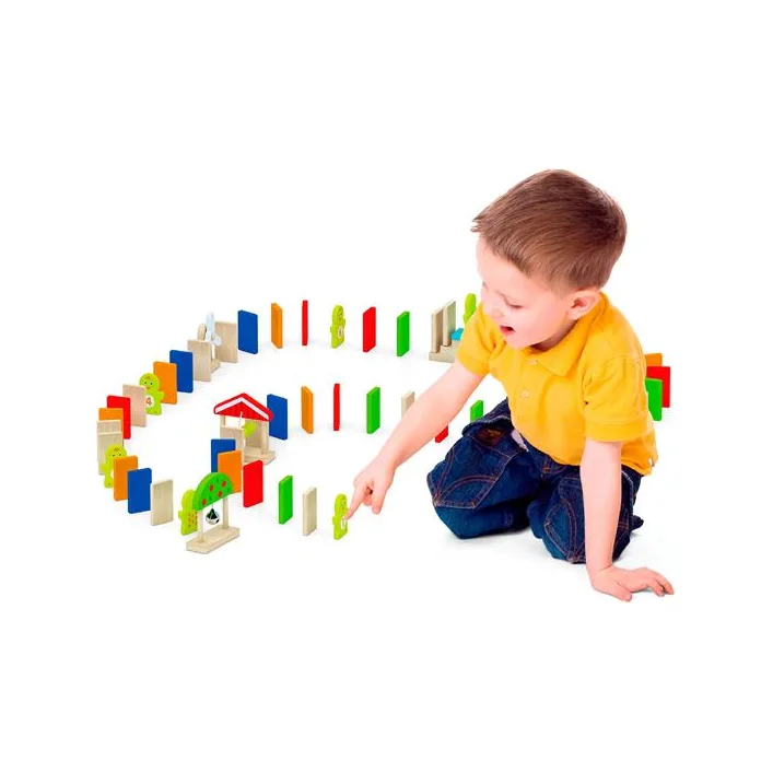 Динамический конструктор Viga Toys Деревянное домино 116 эл. (51620)