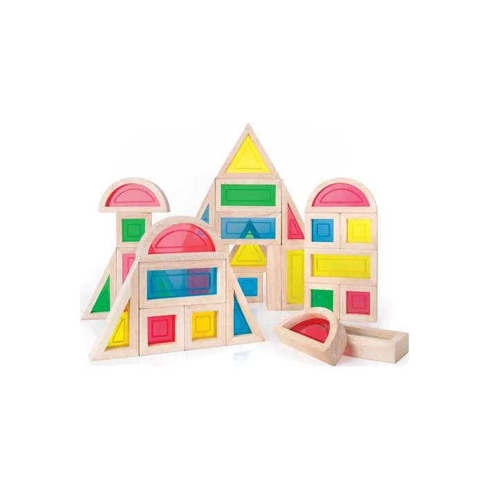 Кубики Guidecraft Block Play Большая радуга, 14 см, 30 шт. (G3016)