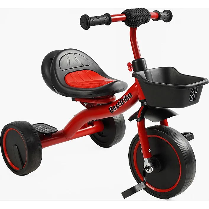 Велосипед 3-х колесный BS-44105 "Best Trike" (1) колеса EVA переднее 10&rsquo;&rsquo;, заднее 8&rsquo;&rsquo;, стальная рама, УКР.ОВЗУЧИВАНИЕ, свет, корзина, в коробке