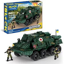 Конструктор IBLOCK PL-921-484, Армия, БMM-70Б, 566 дет., 2 фигурки, в коробке р. 46*6,4*28,5 см (Кон1647)