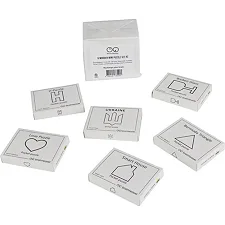 Набор деревянных головоломок "Wooden mini puzzle set #2" set2en 6 штук