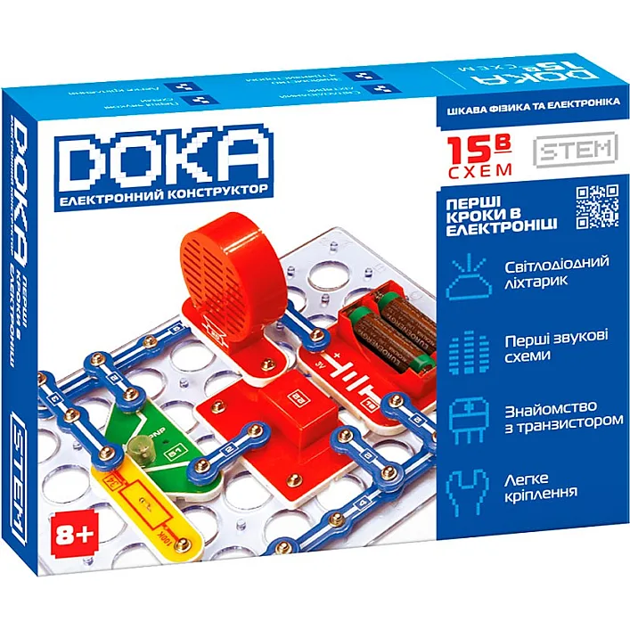 Конструктор электронный Doka Первые шаги в электронике (В)