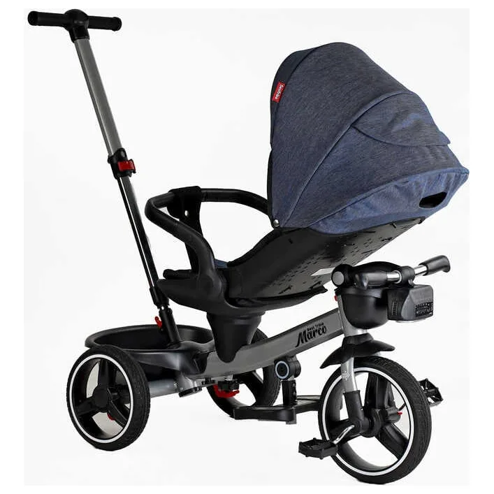 Велосипед 9155 / 303-19 BestTrike "Marco" (1) поворотное сиденье, складной руль, колеса с прорезиненным PU, корзина, телескопическая ручка, фара музыкальная