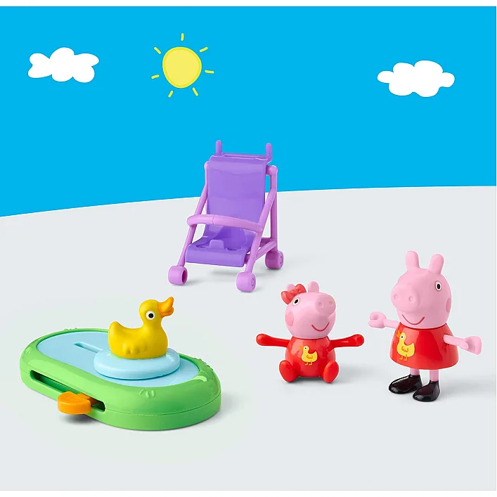 Ігровий набір PEPPA FIGURINES серії "Моменти з Пеппою" – СЕСТРИЧКИ НА ПРОГУЛЯНЦІ