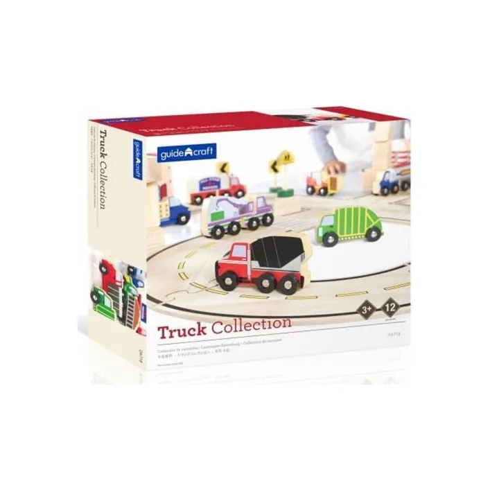Набор грузовиков Guidecraft Block Play к Дороге из дерева, 12 шт. (G6718)