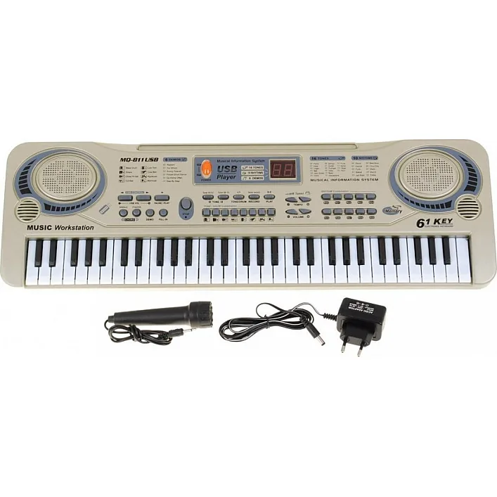 Детский синтезатор 5+ Микрофон + Запись + USB MP3