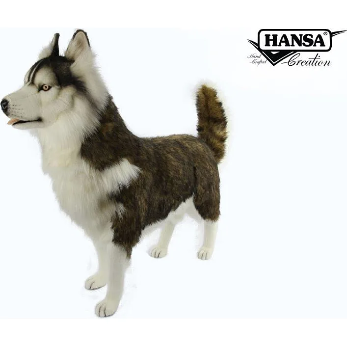 Анімована м'яка іграшка Сибірський хаскі, бежевий, L. 115см, HANSA (0850)