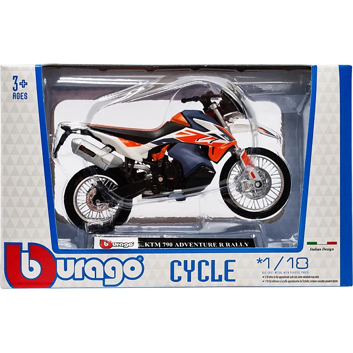 Дитяча модель Мотоцикла "KTM 790 ADVENTURE R RALLY" Bburago 18-51030-2 масштаб 1:18
