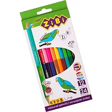 Цветные карандаши Double, 12 шт. (24 цвета), KIDS LINE/ZB.2463 (Кнц2463)