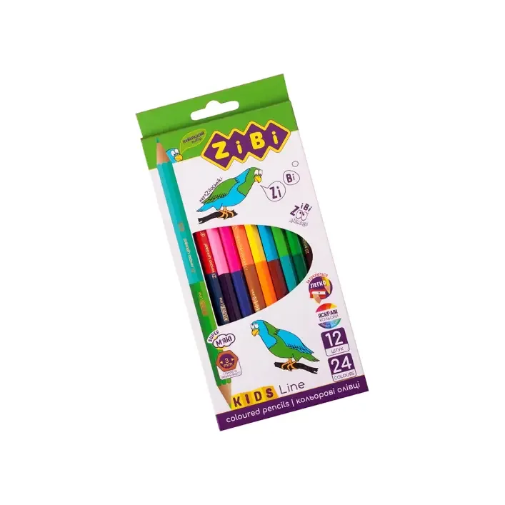 Цветные карандаши Double, 12 шт. (24 цвета), KIDS LINE/ZB.2463 (Кнц2463)