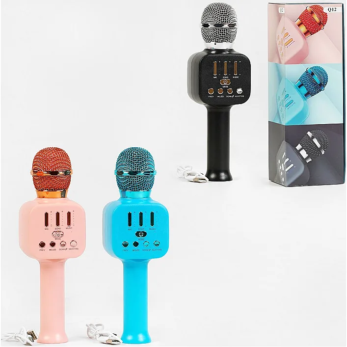 Микрофон С 60081 (50) 3 вида, TF Card, караоке, bluetooth, USB, колонка, в коробке, ВЫДАЕТСЯ ТОЛЬКО МИКС ВИДОВ