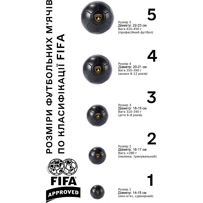 Футбольный мяч LAMBORGHINI, белый, р.5 (45891)