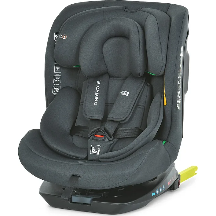 Дитяче Автокрісло El Camino i-JOY (ME 1205 Antracite) i-SIZE R129, зріст дит.40-150см, isofix
