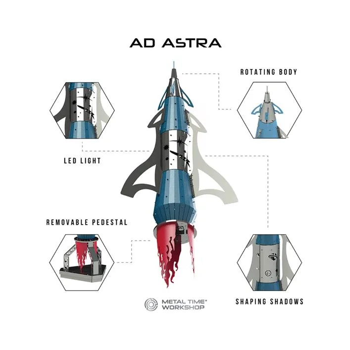Коллекционная модель-конструктор Metal Time Ad Astra Космическая ракета механическая (MT050)