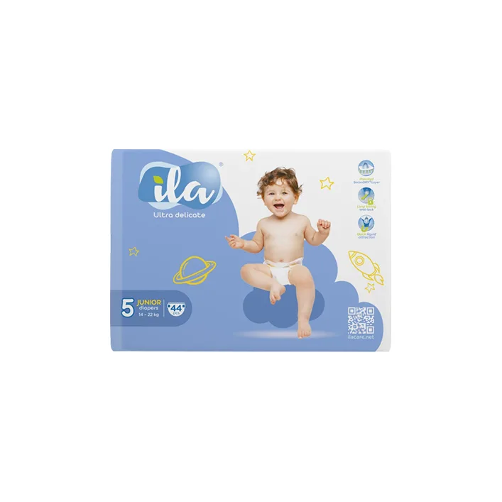 Підгузники ILA Ultra delicate "5 JUNIOR 14-22кг, 44шт в уп (Пол3004)