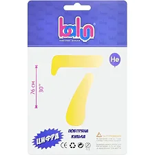 Фольгированный шарик цифра "7" золотой Balun 30" 76 см 02392 1 шт (Дер3817)