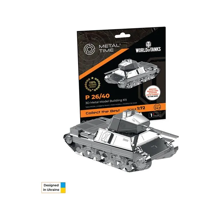 Коллекционная модель-конструктор Metal Time World of Tanks танк P 26/40 (MT062)