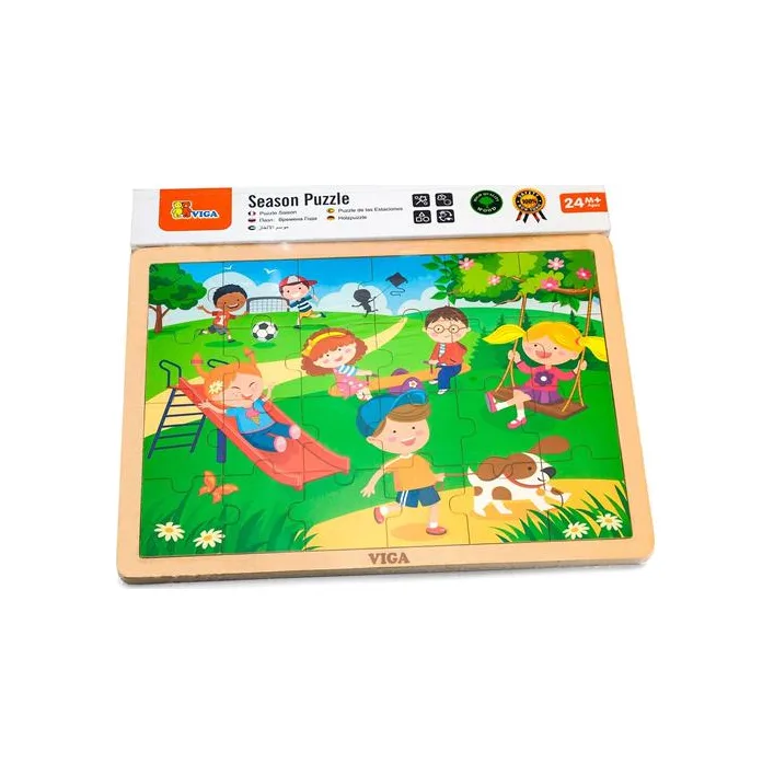 Дерев'яний пазл Viga Toys Пори року: весна, 24 ел. (51269)