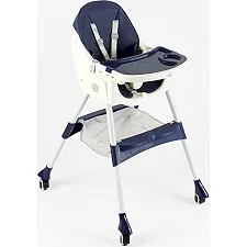 Стульчик для кормления Toti FR- 20516 (1) стальная конструкция, материал ткани PU, съемный столик, опускная спинка, 4 колеса, в коробке