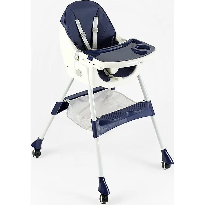 Стульчик для кормления Toti FR- 20516 (1) стальная конструкция, материал ткани PU, съемный столик, опускная спинка, 4 колеса, в коробке