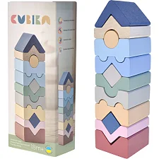 Деревянная игрушка "Пирамидка LD-22/Tower LD-22" 16099 CUBIKA (Дер3249)