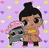 Набор для росписи по номерам для детей "L.O.L. Surprise! TroopSurprise Honey Bun With Bunny Hun" 40х40 см IDEYKA