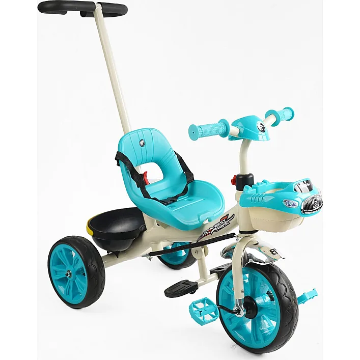 Велосипед 3-х колесный BS-70815 "Best Trike" (1) колеса EVA переднее 10', заднее 8', стальная рама, УКР. ВЗУЧИВАНИЕ, родительская ручка, в коробке