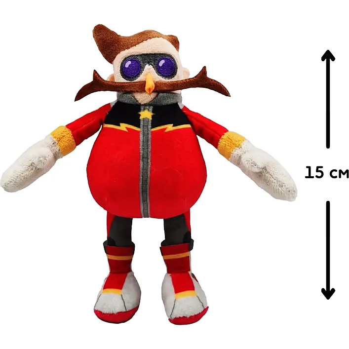 М'яка іграшка на кліпсі SONIC PRIME – ДОКТОР ЕҐМАН (15 cm)