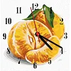 Часы-картина по номерам "Мандарин", 30х30 см
