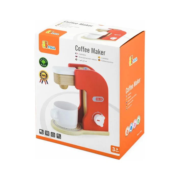 Игрушечная кофеварка Viga Toys из дерева (50234FSC)