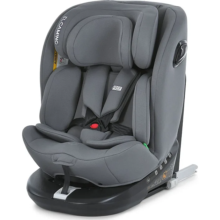 Дитяче автокрісло El Camino i-Free (ME 1187 Shadow Gray) i-Size R129, фаза 1,2 (40-150 см) top tether, isofix