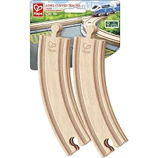 Набор для железной дороги Hape длинные изогнутые рельсы 4 шт. (E3777)