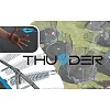 Батут THUNDER OUTSIDE PRO с наружной сеткой 8 футов 244 см черно-голубой