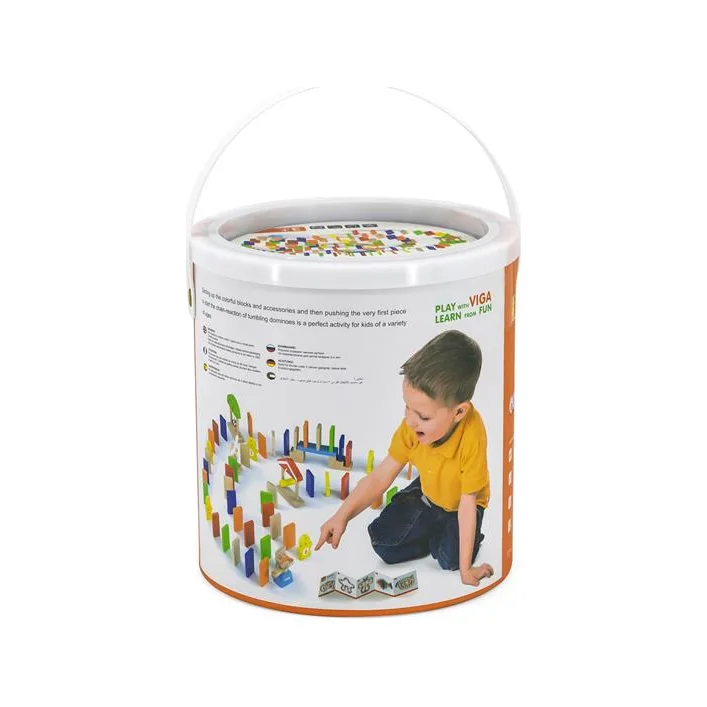 Динамический конструктор Viga Toys Деревянное домино 116 эл. (51620)