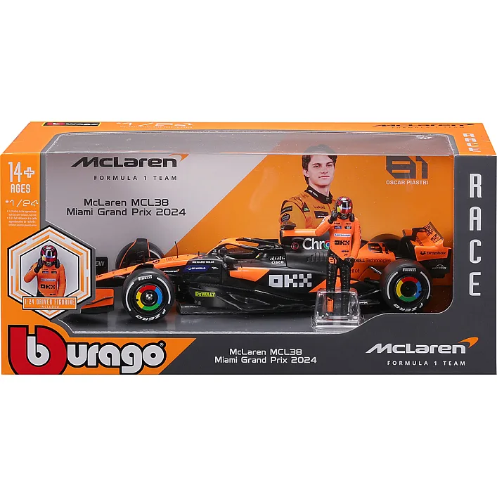 Автомодель з фігуркою - MCLAREN MCL38 (1:24)