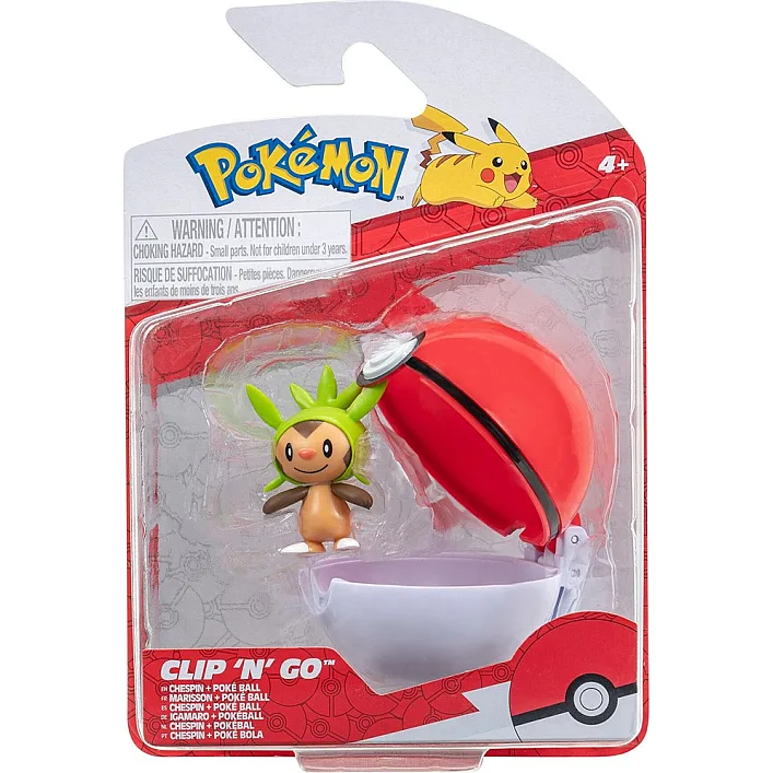 Ігровий набір POKEMON W14 - ЧЕСПІН В ПОКЕБОЛІ (ігрова фігурка, покебол)