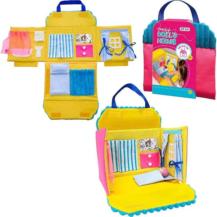 Текстильний будиночок для ляльки «Блакитний». Арт. RZ5001-02, "Vladi Toys"