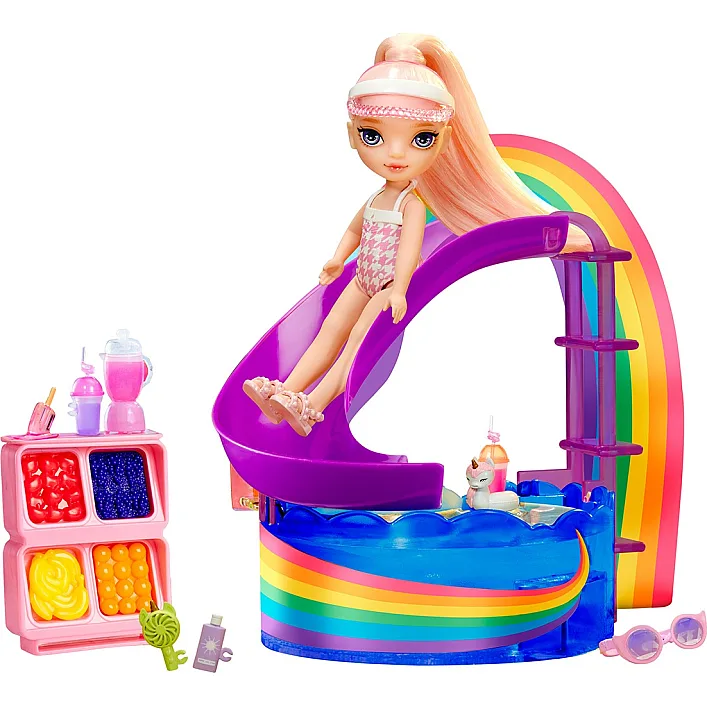 Игровой набор с куклой Rainbow High – Радужный праздник в бассейне
