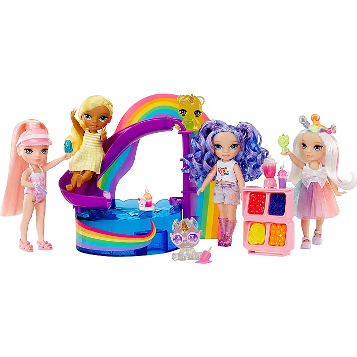 Игровой набор с куклой Rainbow High – Радужный праздник в бассейне