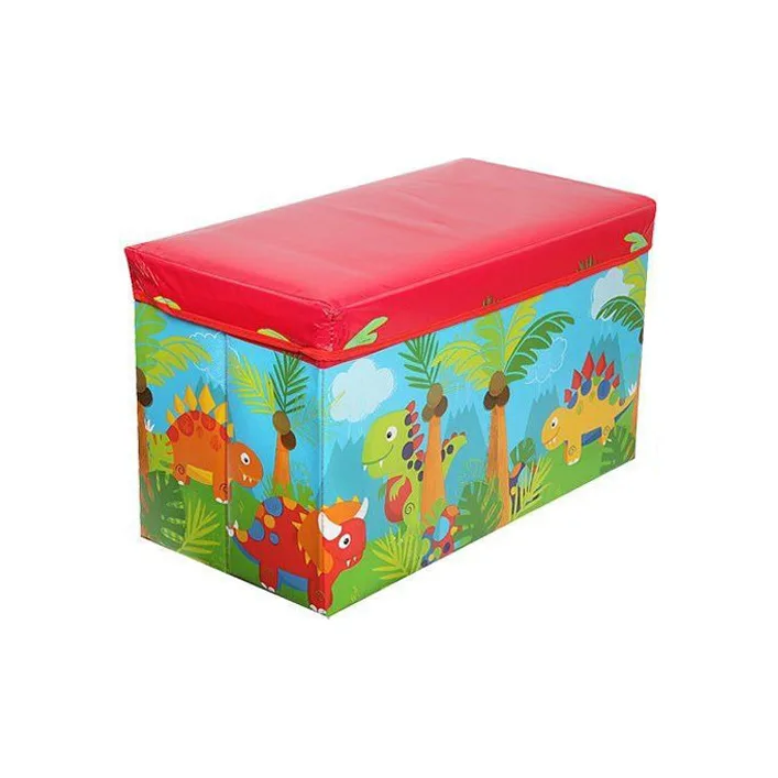 Корзина для игрушек MR 0362 Динозаврики, Красный