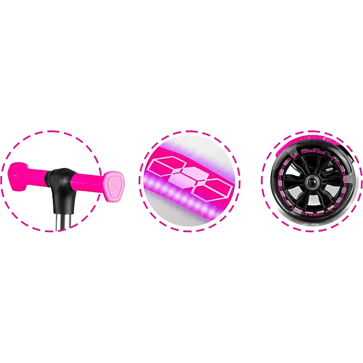 Самокат дитячий триколісний Ricokids Jelly рожевий
