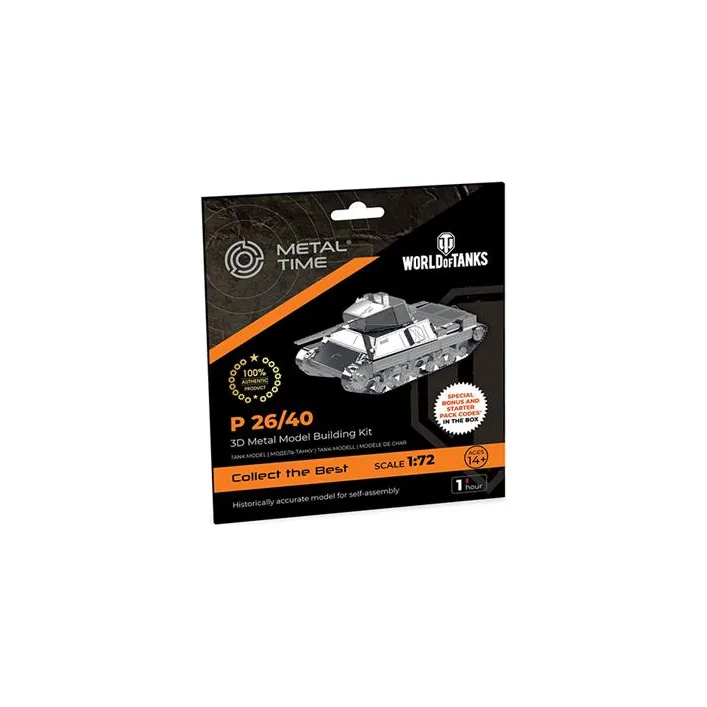 Коллекционная модель-конструктор Metal Time World of Tanks танк P 26/40 (MT062)